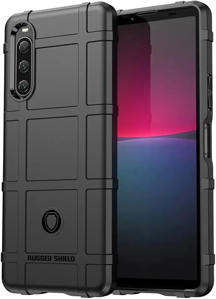 SEAHAI Hülle für Sony Xperia 10 V, [Fallschutz, rutschfest] Militär-Case Ultra-dünne Stylische Schutzhülle, Hochwertiges TPU Silikon Stoßfest Handyhülle - Schwarz