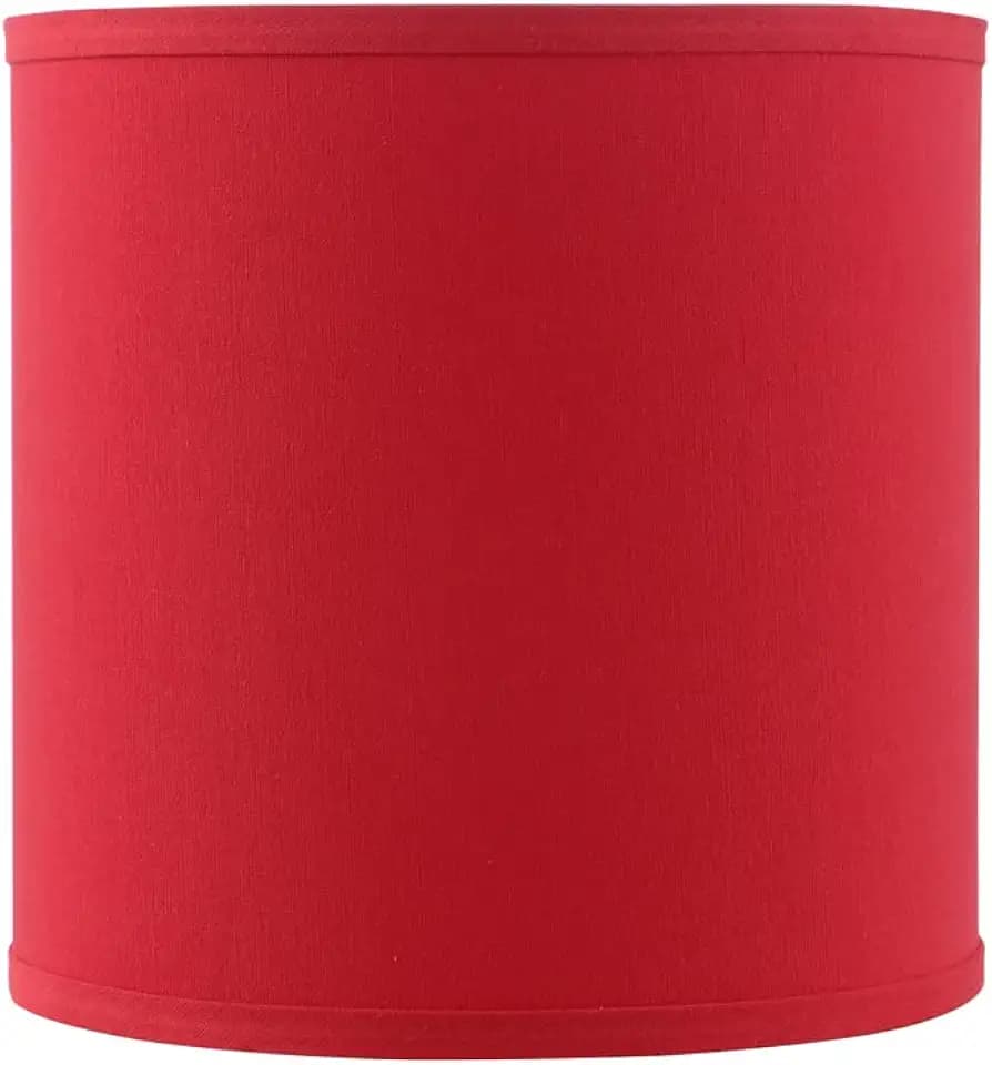 Aspen Creative 31313A, Contemporary Design Hardback Drum Imperial Red Spider Lamp Shade, 10" Top x 10" Bottom x 10" Height