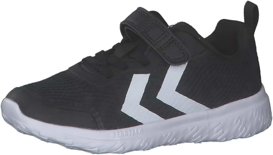 hummel Kinder Schuhe - ACTUS Recycled JR - Unisex Kinder Sneaker Jungen und Mädchen - Leichte Turnschuhe mit Elastischen Schnürsenkeln & Klettverschluss - aus Recycelten Materialien