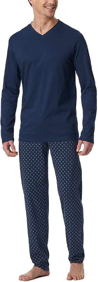 Schiesser Schiesser Herren Schlafanzug Lang – Nachtwäsche-Set, Pyjama-Set (1 Stück)