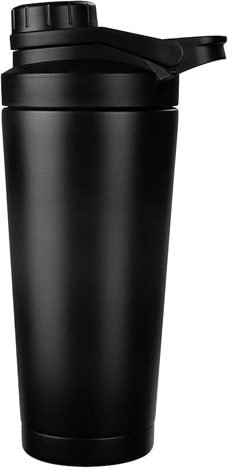Edelstahl Protein Shaker 750ml, Eiweiß Shaker Mit Sieb