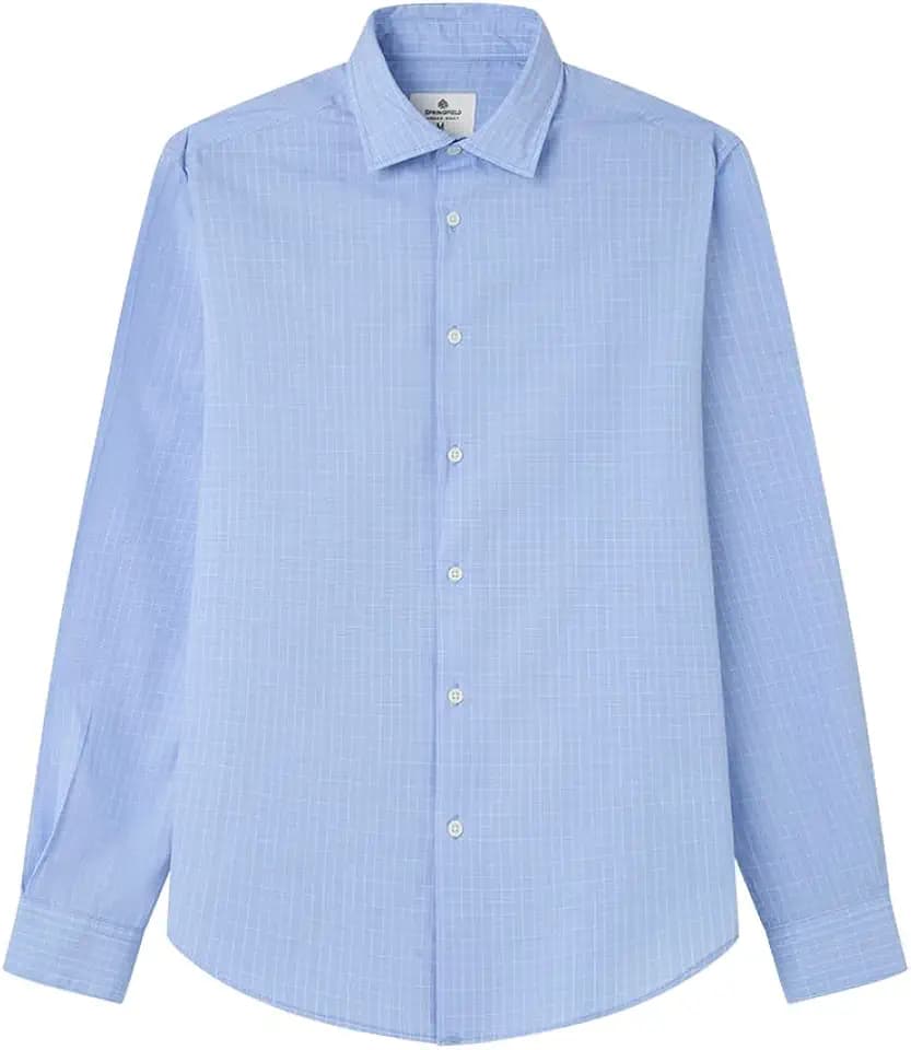 Springfield Herren Daily Checks Popelin Shirt Kariertes Hemd