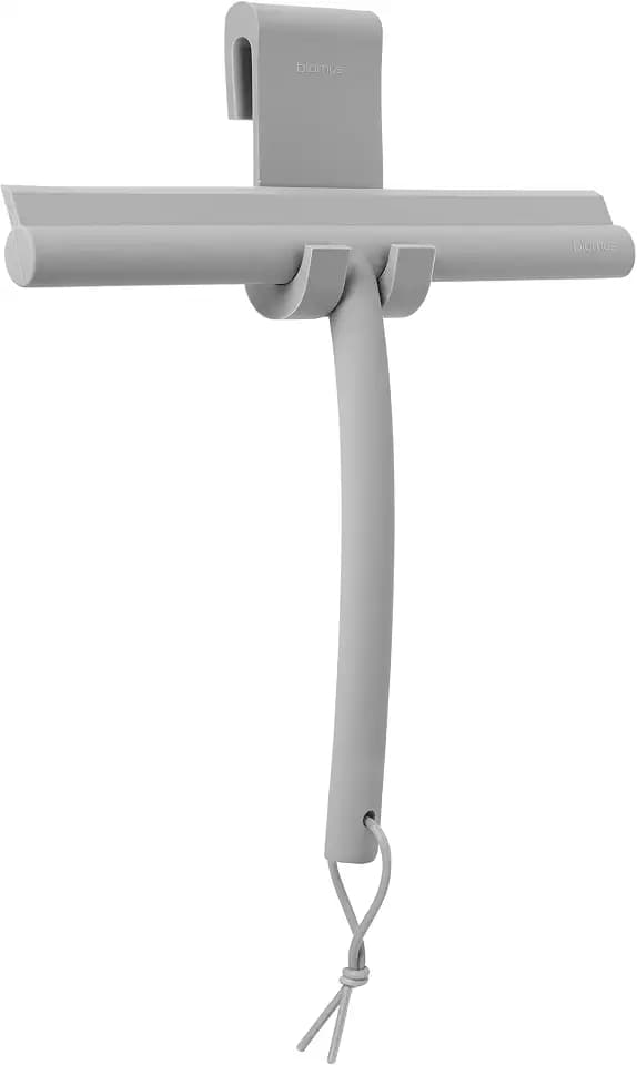 blomus Duschabzieher -VIPO- Duschwischer mit Halterung 24 cm breit Abzieher aus Silikon für Dusche, Badezimmer Fensterabzieher Scheibenabzieher (Micro Chip)