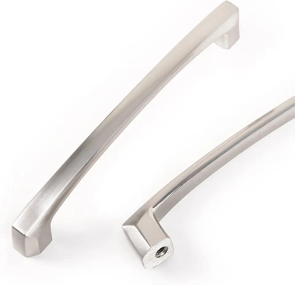 COTYKILEY 10 Pack 6-1/4 Inch(160mm) Brushed Satin Nickel Kitchen Cabinet Handles Silver Cabinet Pulls Cabinet Door Handles Kitchen Cabinet Hardware