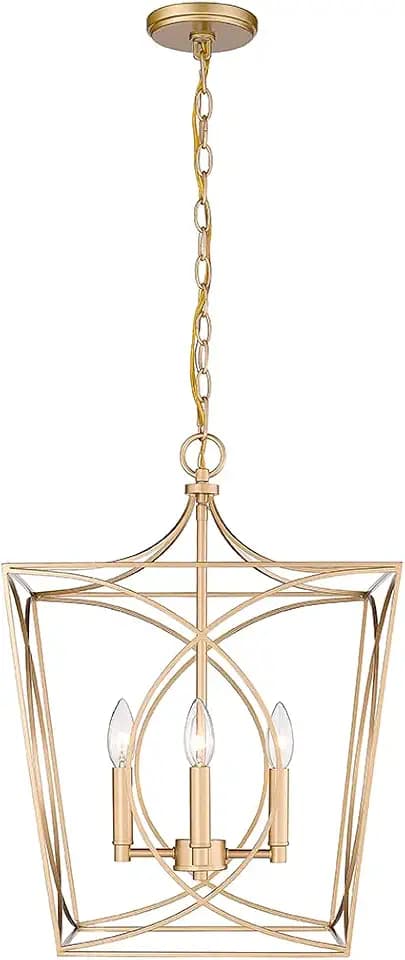 ML Lighting Tracy - 4 Light Pendant-21.9 Inches Tall and 15.87 Inches Wide-Painted Modern Gold Finish -Traditional Installation