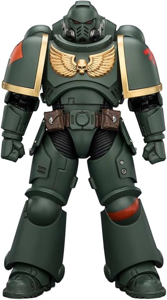 JOYTOY Warhammer 40,000 1/18 Action Figures Dark Angels Intercessor with Bolt Rifle, Bolt Pistol and Chainsword Collection Models Birthday Gift