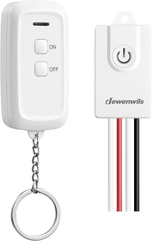 DEWENWILS Funkschalter mit Fernbedienung 230V, 30M Reichweite, Weiß