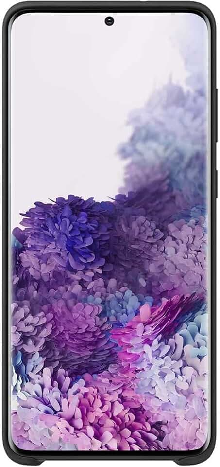 Samsung Silicone Smartphone Cover EF-PG985 für Galaxy S20+ | S20+ 5G Handy-Hülle, Silikon, Schutz Case, stoßfest, dünn und griffig, schwarz - 6.7 Zoll