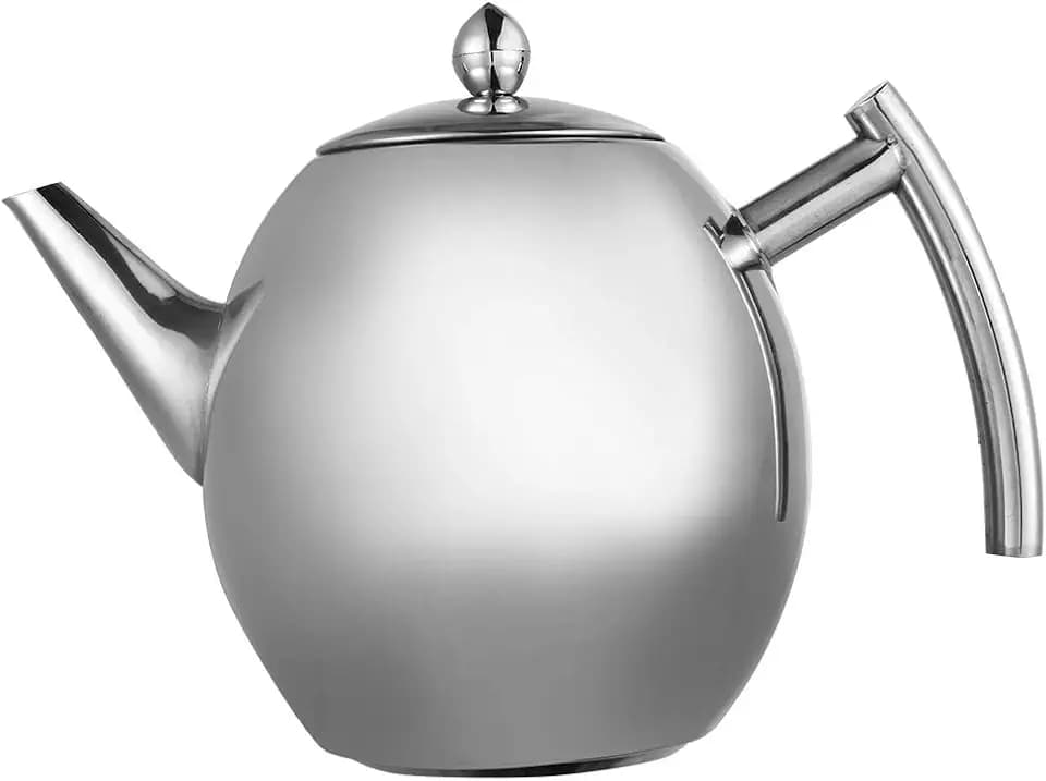 Polierter Teekessel, Edelstahl-Teekanne, Große Kaffeekanne, Teekanne mit Einem Griff, Kann zu Hause, Im Hotel, Café, in der Bar, Im Restaurant usw. Verwendet werden. (1,5 l/1500 ml)