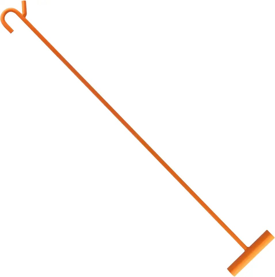 Heavy Duty 5th Wheel Pin Puller, 32" Solid Steel Chrome Plated Fifth Wheel Puller w/Hook, 1 Pack