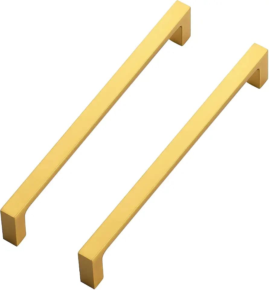 Ravinte Brushed Brass Solid Pulls Cabinet Handles 6-1/4 Inch 5 Pack