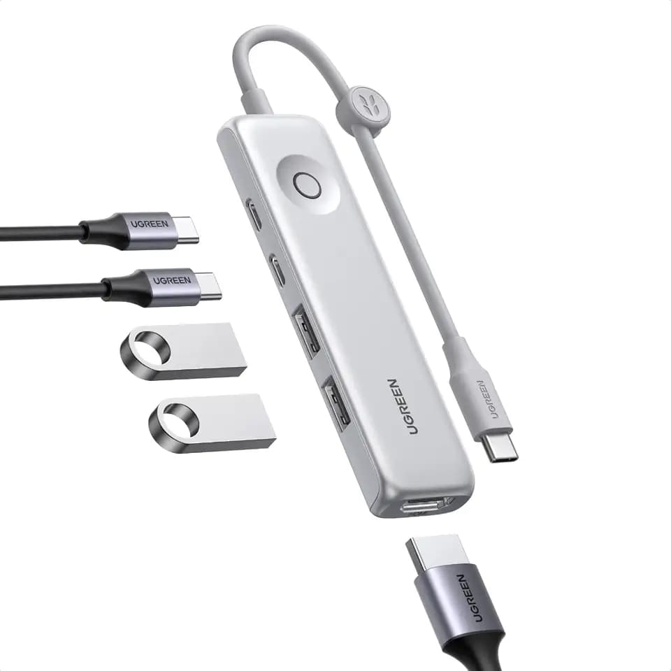 UGREEN USB C Hub 5-in-1 Revodok, Slim Portable USB-C Adapter