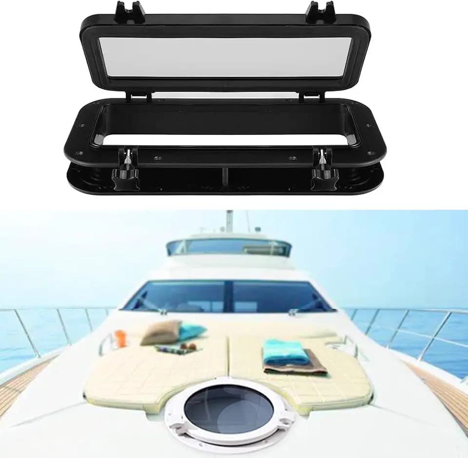 Riloer Boat Yacht Rectangle Opening Portlight Porthole Waterproof Windows Port Hole Portlight
