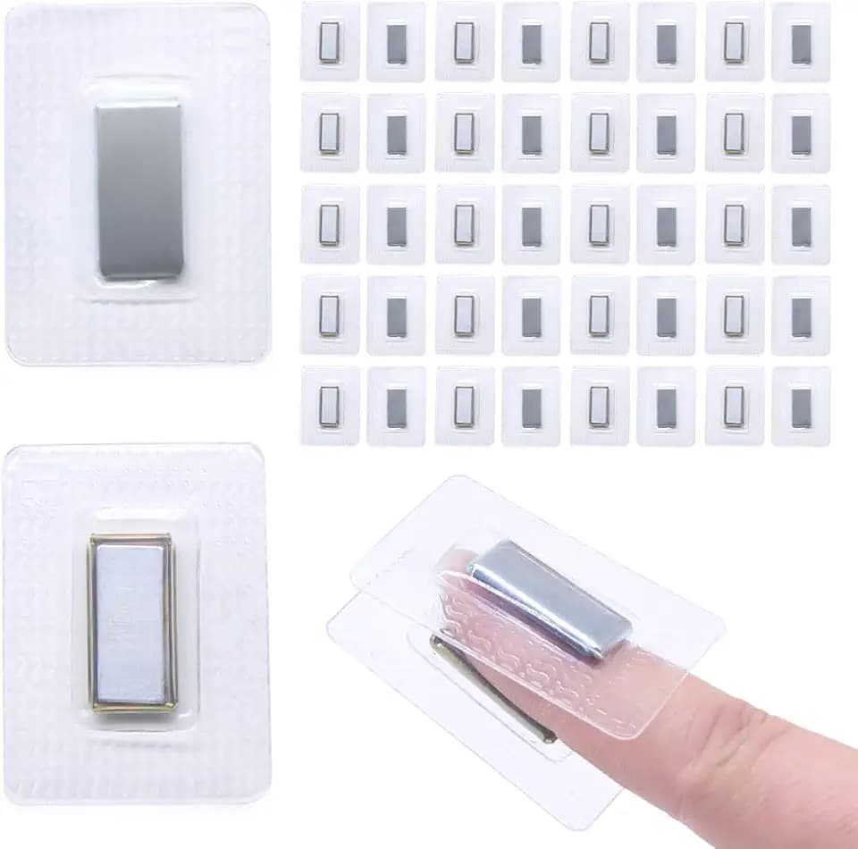 Versteckter Magnete zum Einnähen Unsichtbare Magnetknöpfe Nähen in PVC Magnetverschlüss für Einnähen Stoff, Vorhang, Kleidung Handtaschen Silver-F1520