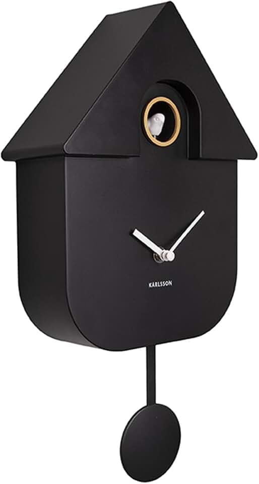 Kuckucksuhr Modern Cuckoo ABS - Schwarz - 41x8,5x21,5cm