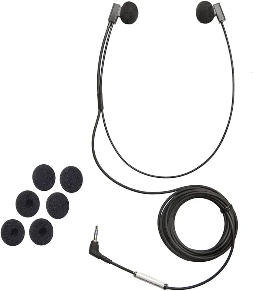 ECS Spectra SP-PC 3.5 mm | PC Stereo Transcription Headset with Extra 3 Pairs of Ear Cushions, Dictation Transcribing Equipment
