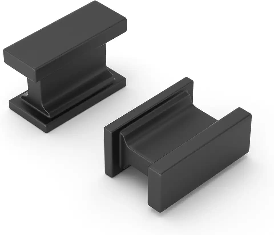 10 Pack Matte Black Cabinet Knobs Solid Kitchen Drawer Knobs