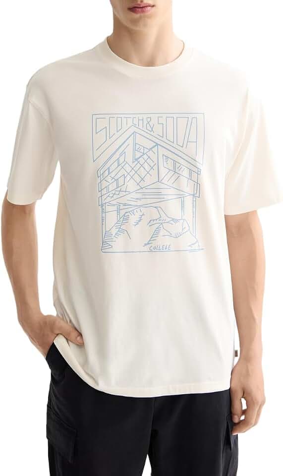 Scotch & Soda Herren Chest Logo T-Shirt T-Shirt