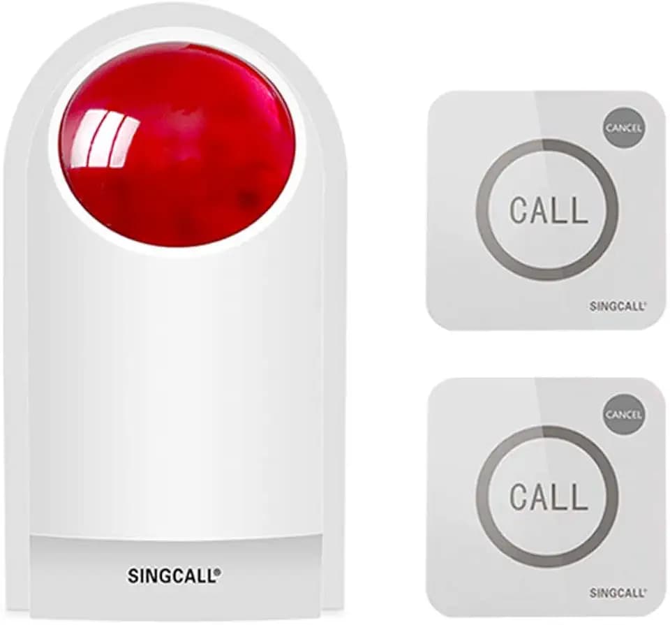 SINGCALL Stroboskop-Sirenen-Alarm-Set mit Licht – lautes SOS-Warnsystem