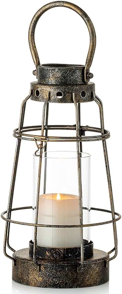 NUPTIO Kerzenlaterne Dekorative Hängende Vintage: mit Griff für Draußen