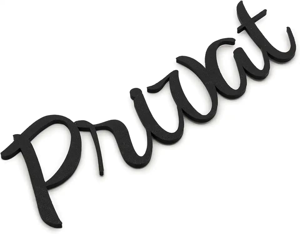 Privat Türschild Schriftzug Name Selbstklebend Zimmer Wort Schriftzüge Schwarz