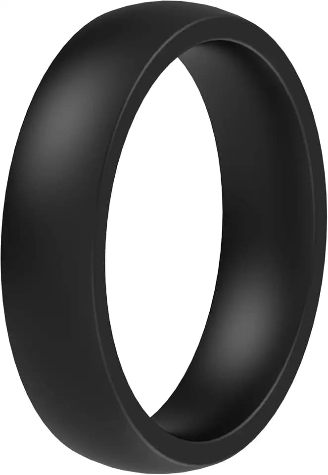ThunderFit Silicone Rings for Him and Her, Rubber Engagement Bands Unisex, 2.1mm Thick Minimalist Rubber Engagement Rings