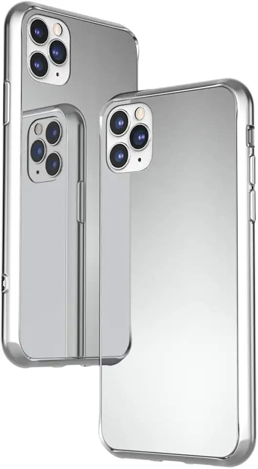 NALIA Spiegelhülle für iPhone 11 Pro - Echtes Glas - Hülle, Silber