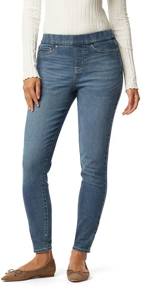 Levi Strauss Signature Gold Women's Totally Shaping Pull-on Skinny Jeans Mid-Rise Stretch Denim Curvy (Available in Plus)