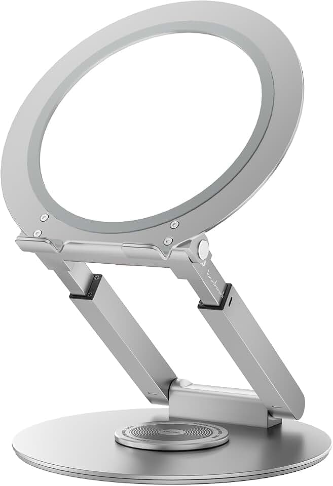 Anifrim 360° Drehbarer Laptop Ständer, Ausziehbar und Höhenverstellbar, Ergonomischer Laptophalter für Stehschreibtisch, Kompatibel mit MacBook und Allen 10-17 Zoll Laptops (Silber)