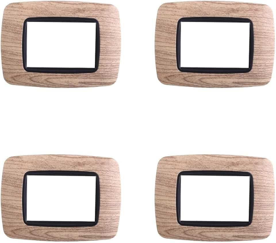 4 Stück, Platte kompatibel mit Bticino Living, gewölbte Kunststoffplatten 3/4/7 Plätze, für blaue Halterungen - 4-teiliges Set