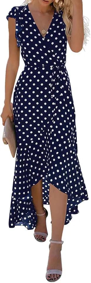 GRECERELLE Damen Flowy Long Maxi Dress Lässiges Kleid