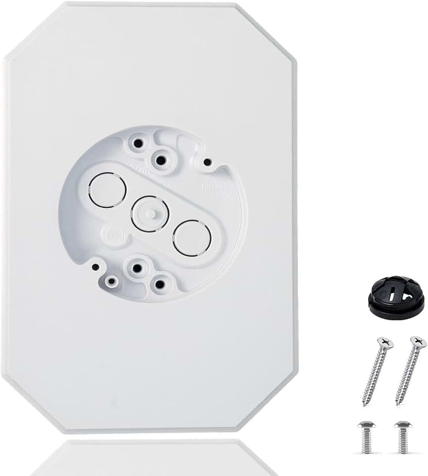 Podoy Vinyl Siding Mounting Block with Built-in Electrical Box (White)