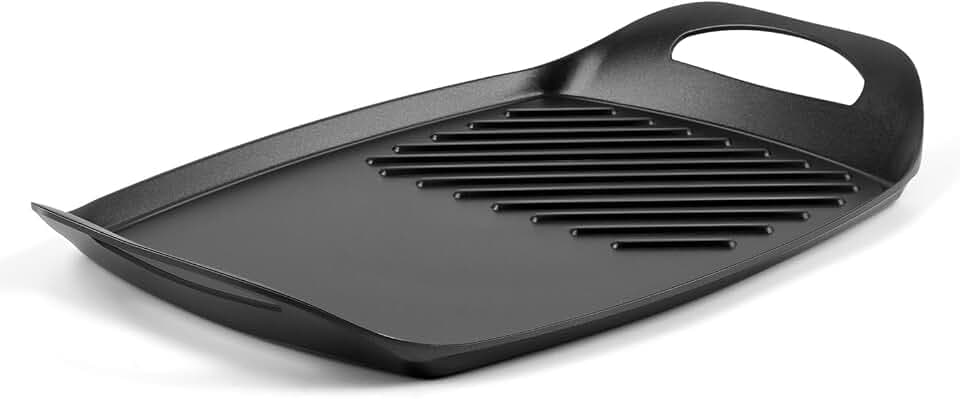 Techwood Stove Top Griddle, 17"X11" Nonstick 2 in 1 Grill Plate/Griddle Pan for Indoor/Outdoor Cooking, PFOA Free, Oven & Broiler Safe, Compatible with Multiple Stovetops, Dishwasher Safe