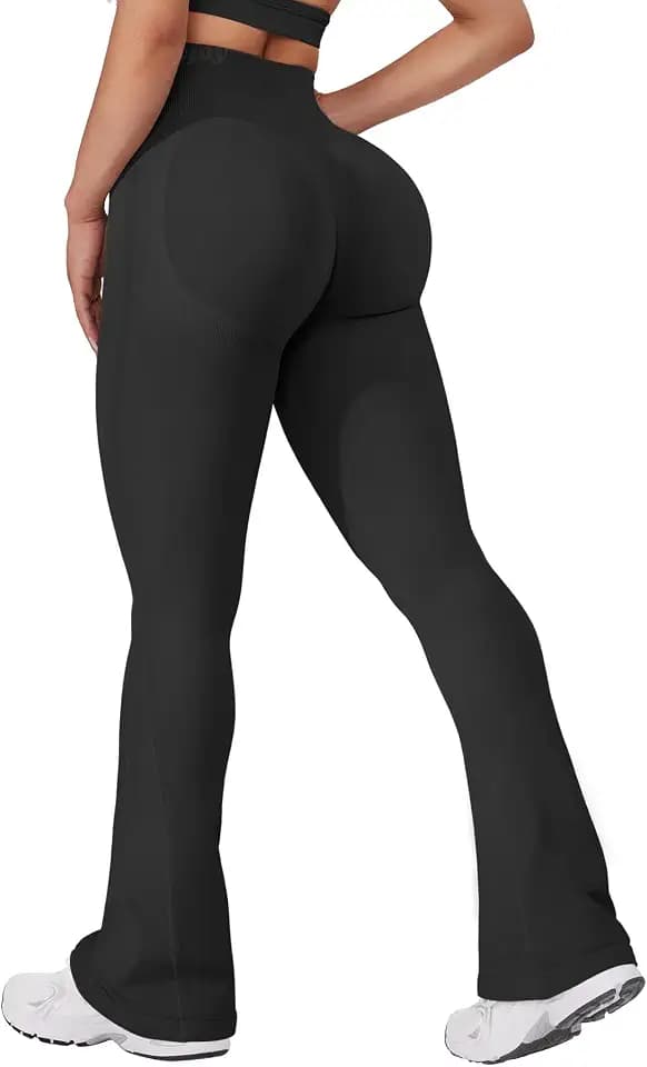 VOYJOY Mini Flared Impact Leggings 30" Seamless Hidden Scrunch Yoga Pants