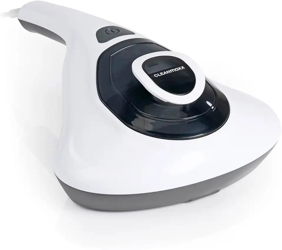 CLEANmaxx Milbensauger für Matratzen mit UV-C-Licht | Matratzenreiniger mit HEPA-Filter, entfernt 99,9% Aller Milben | Matratzensauger mit Ultraschall, Hitze & Vibration