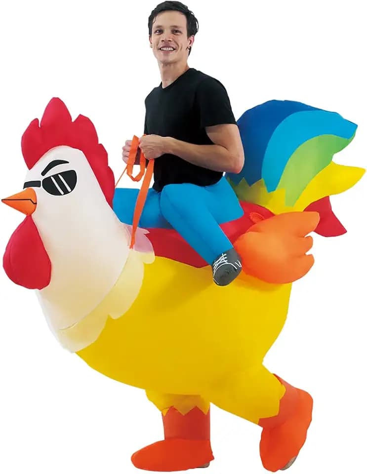 KOOY Inflatable Chicken Costume Adult, Inflatables Rooster Costume Women/Men for Party