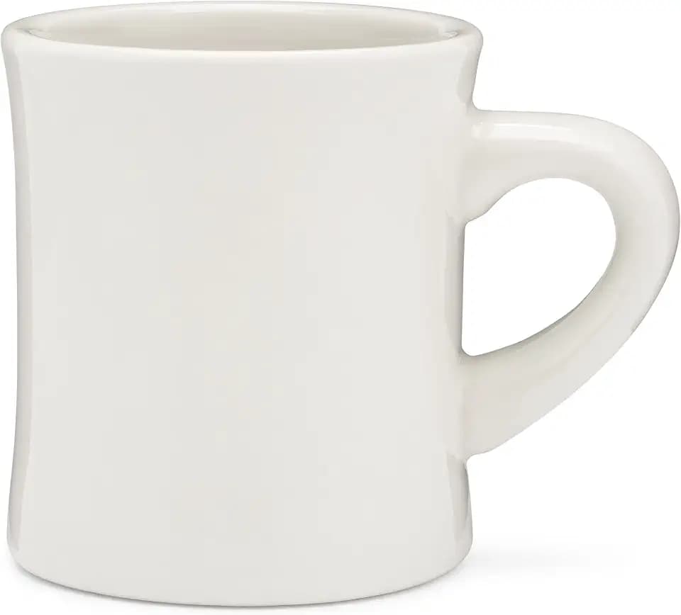 COLETTI Diner Mug — Heavy Coffee Mug, Retro Coffee Mug – Sturdy & Heavy Diner Mug – Nostalgia in Every Sip [Cream, 11 oz, Single]