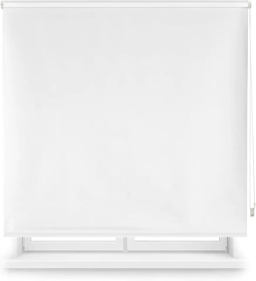 Verdunkelungsrollo, glatt, gebrochenweiß, 80 x 175 cm (B x L) / Stoffgröße 77 x 170 cm