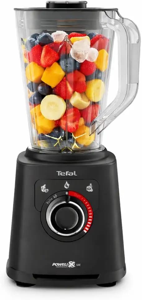 Tefal PerfectMix+ Hochgeschwindigkeits-Standmixer, 3 automatische Programme, Powelix-Klingentechnologie, 1,5 L nutzbare Kapazität, Tritan-Behälter, einfache Reinigung, inkl. Spatel, Schwarz, BL88A831