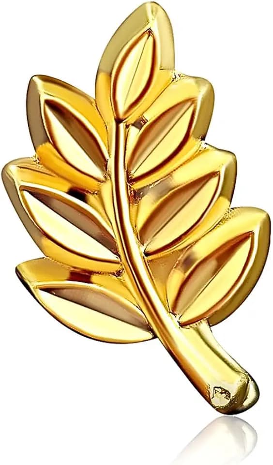 Anstecker Akazie Freimaurerei | vergoldete Pins Akazienzweig | Schmuck 10 mm Symbol Freimaurer, Edelstahl