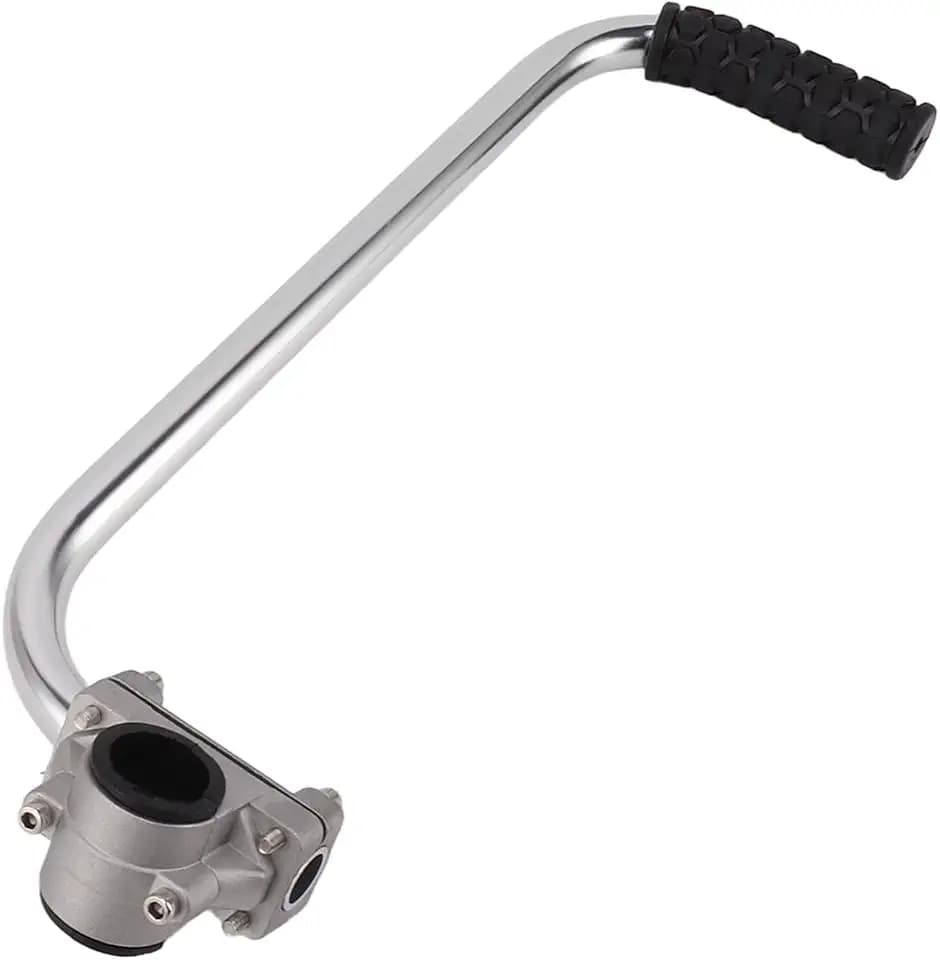 Fadenschneider-Griff, Ergonomischer Trimmergriff, Unkrautfresser-Griffverlängerung aus Edelstahl, Rutschfester Rasentrimmer-Griff mit Halterungsklemme für Rasenpflege Landschaftsba