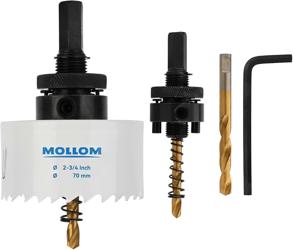 Mollom 70mm (2-3/4") HSS M42 Bi-Metall-Lochsäge 8% Kobalt mit Aufnahmedorn