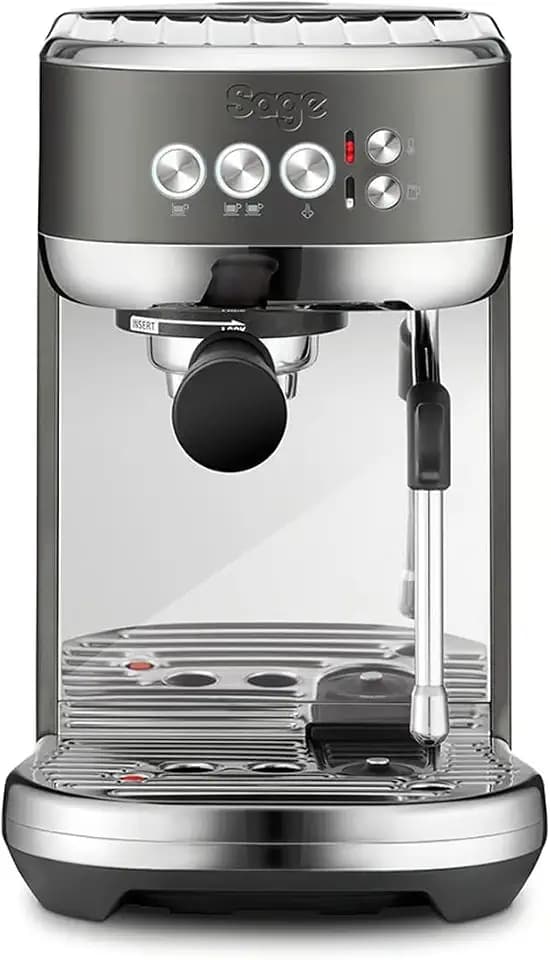 Sage The Bambino Plus, Kompakte Kaffeemaschine, Schwarzer Edelstahl
