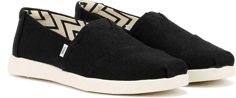TOMS Women's Alpargata Plus Slip On Espadrille, Textile Upper, Relaxed Fit