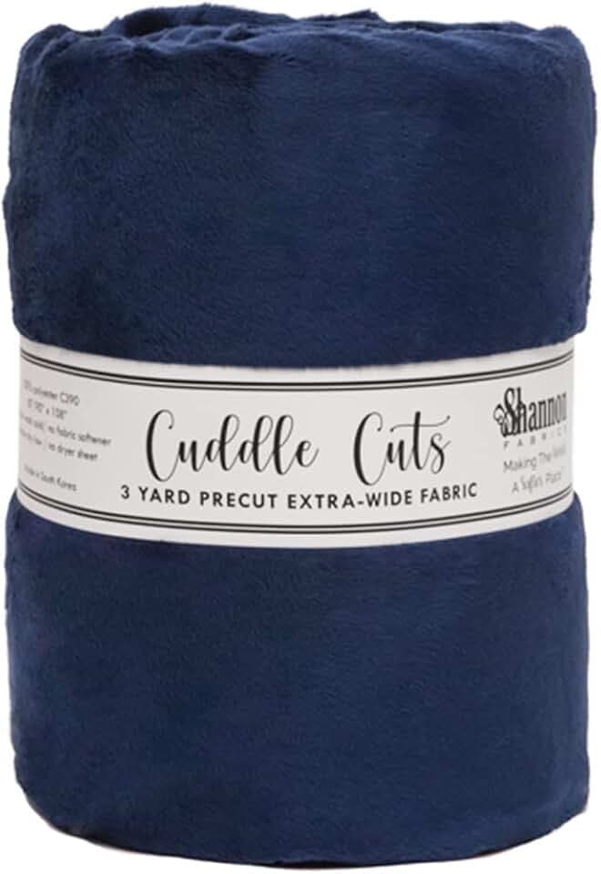 3 Yard Wide Cuddle Cut Fabric, ColorNavy