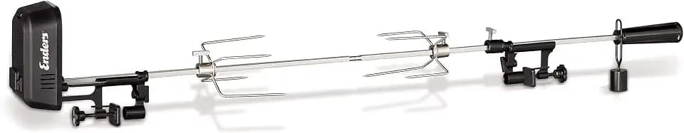 Enders® Grillspieß Pro, aus Edelstahl, werkzeuglose Montage, Belastung bis zu 10kg, laufruhiger Elektromotor, Betrieb durch Batterien oder Netzteil, für Enders® 3 + 4-Brenner #7908