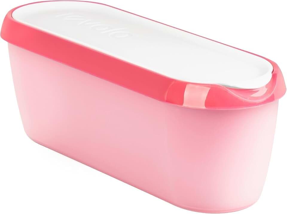 Tovolo Ice Cream Containers for Homemade Ice Cream Flamingo Pink, Glide A Scoop Ice Cream Tub for Reusable Ice Cream, 1.5 Quart BPA Free Insulated Freezer Safe Container with Lid