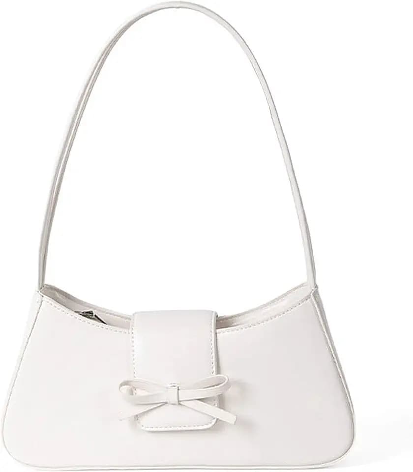 Shoulder Bags for Women Coquette Bow Purse Y2k Bag Small Cute Purses Mini Hobo Handbag Faux Leather Shoulder Purse