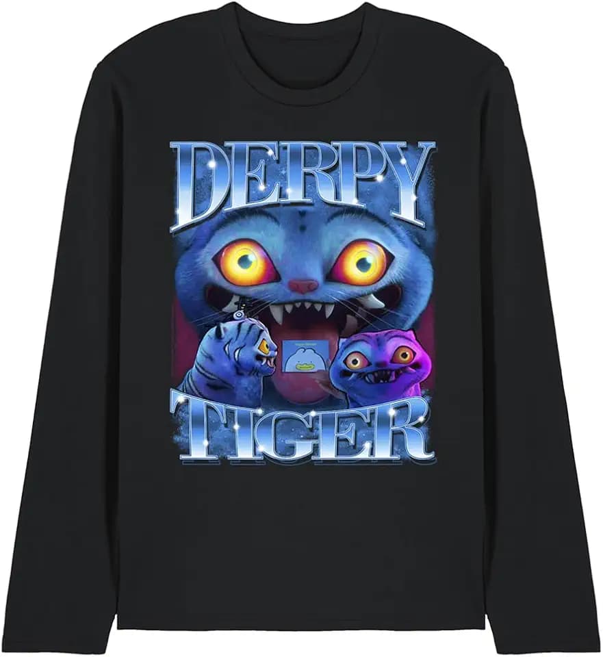 KPop Demon Hunters Unisex K-pop Demon Hunters-Derpy Tiger Bootleg Long Sleeve T-Shirt