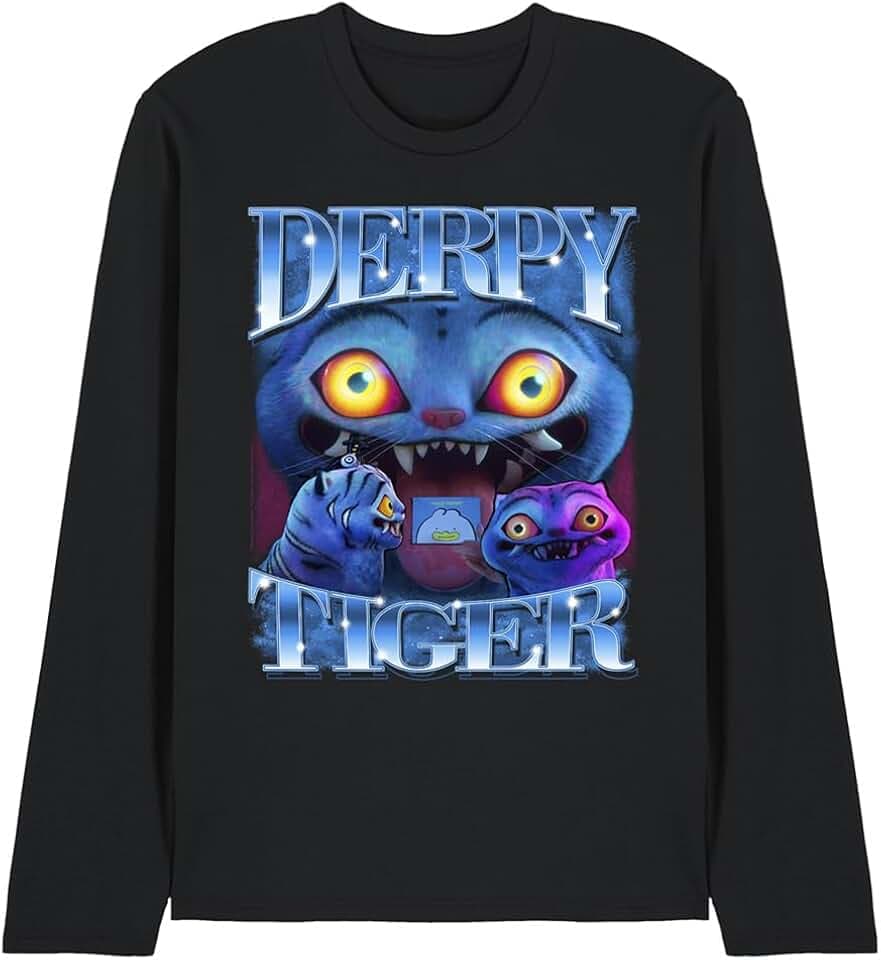 KPop Demon Hunters Unisex K-pop Demon Hunters-Derpy Tiger Bootleg Long Sleeve T-Shirt